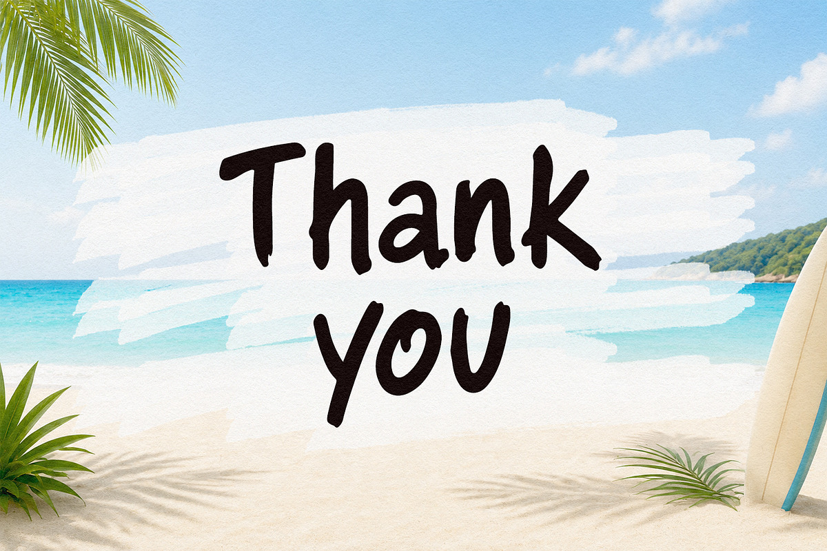 Futarino Duntian Brush Font Summer, a Handwritten Font by Maulana Creative (Photo 7 of 7)