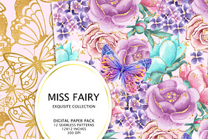 MISS FAIRY Digital Papers