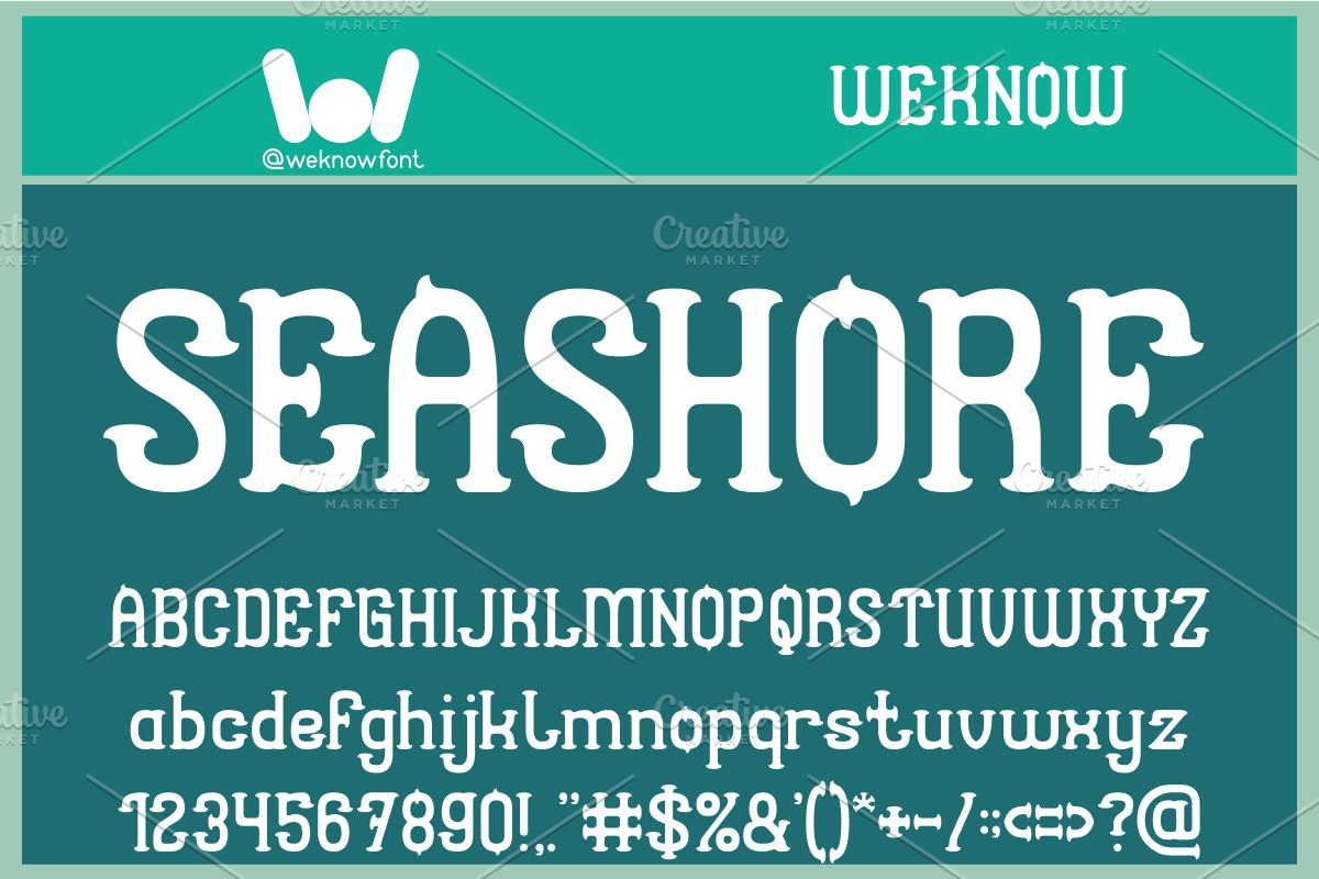 Seashore font, a Serif Font by weknow (Photo 1 of 5)