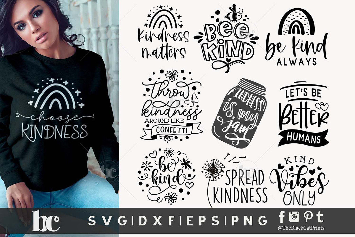 Kindness Bundle SVG DXF EPS PNG
