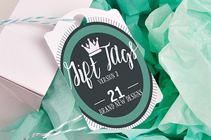 21 Gift Tags TWO! FLAT Mockups