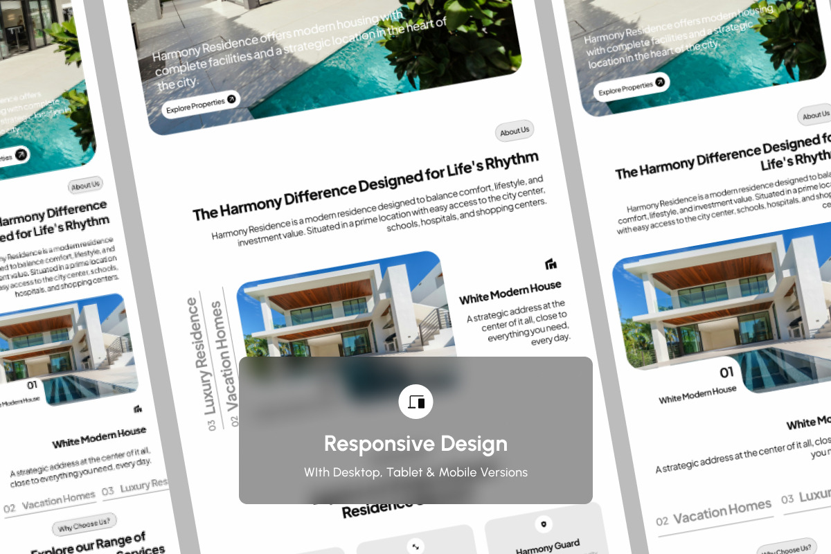 Harmony – Real Estate Landing Page, an App Template by productype1 (Photo 3 of 5)