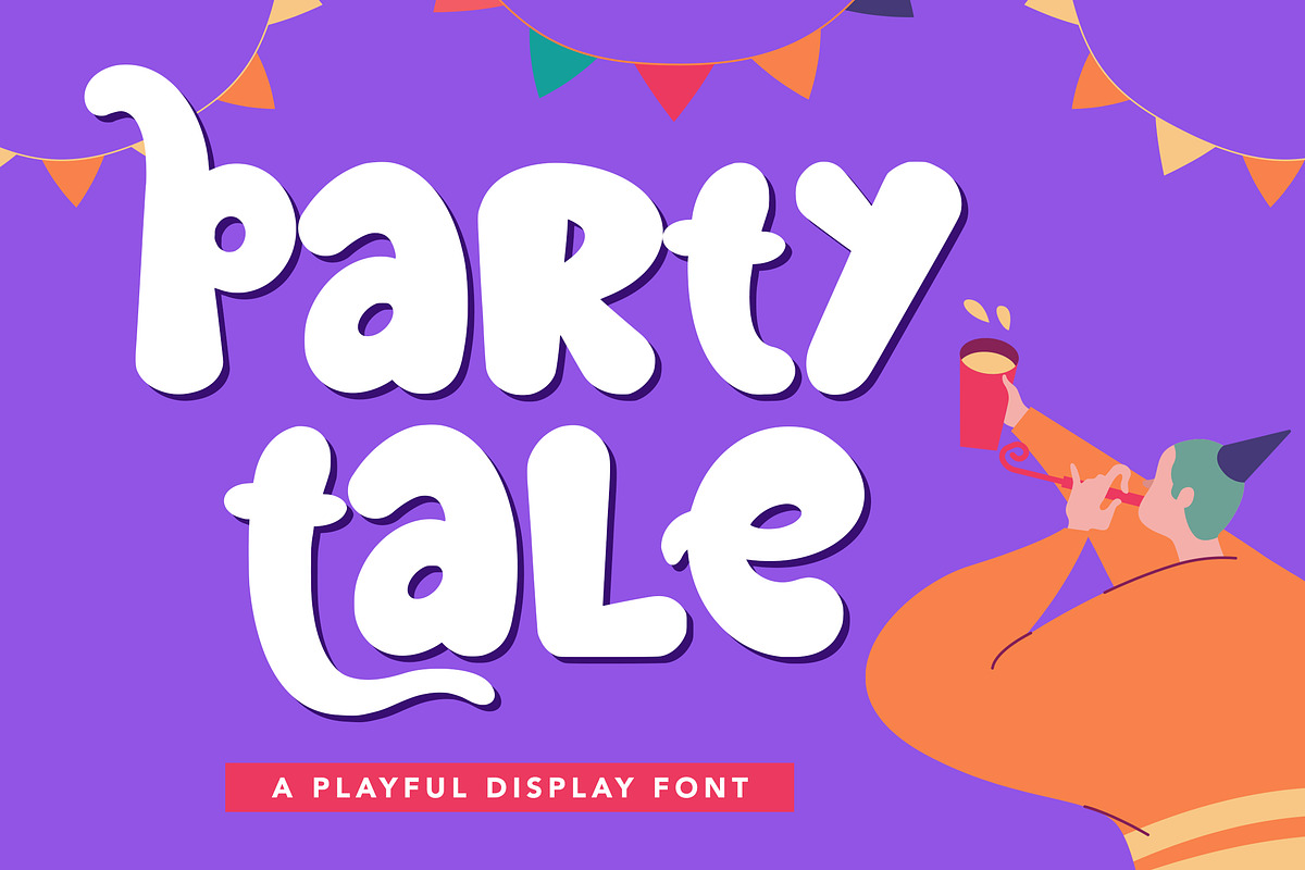 Party Tale, a Handwritten Font by HATFSTUDIO (Photo 1 of 8)