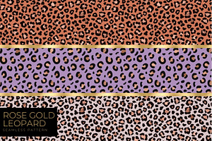 Rose Gold Leopard Spots On Color