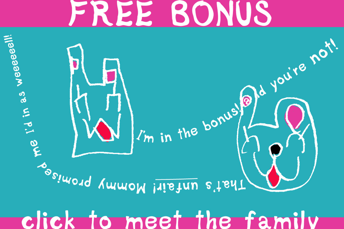 Piccolino Kodomo, font & bunnybonus! preview 5