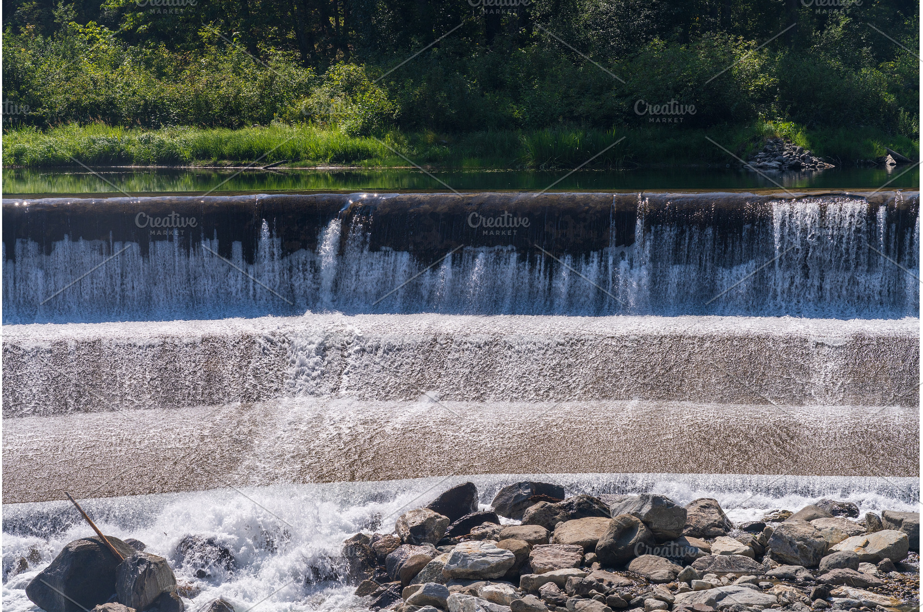 Tumwater dam built to electrically, a Nature Photo by Backyard Stock