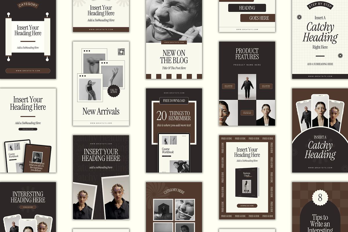 Canva Pinterest Pins Templates, a Marketing Template by Branding Babe Co. (Photo 3 of 6)