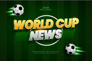 Text Effect World Cup News