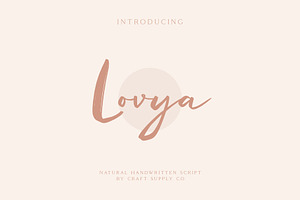 Lovya - Natural Handwritten Script, a Script Font by Craft Supply Co.