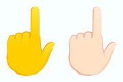 Backhand index pointing up icon, an Emoji Icon by Yayasya (Thumbnail 2 of 3)
