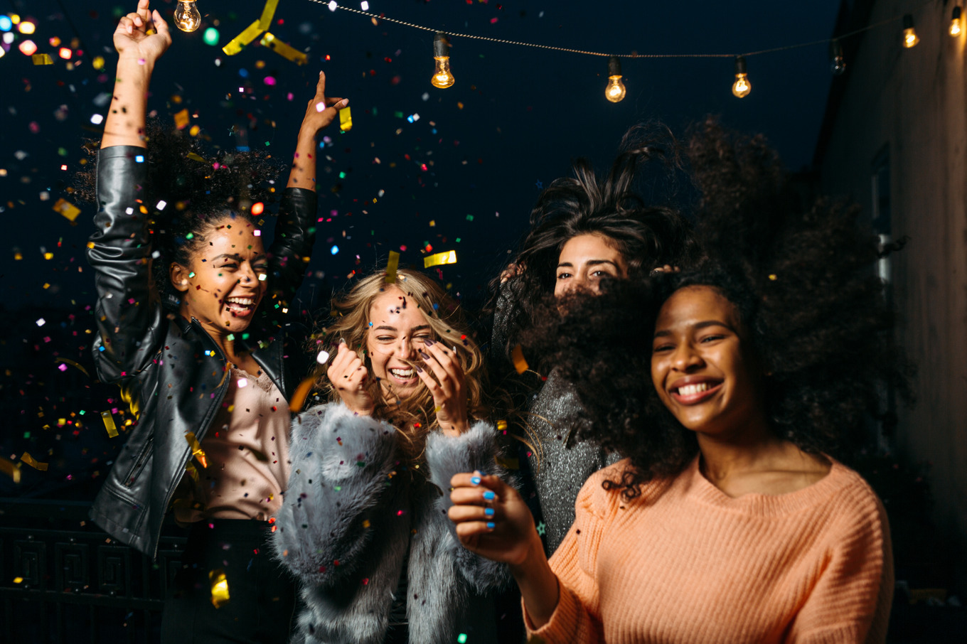 Female friends enjoying party, a Holiday Photo by Artem Varnitsin