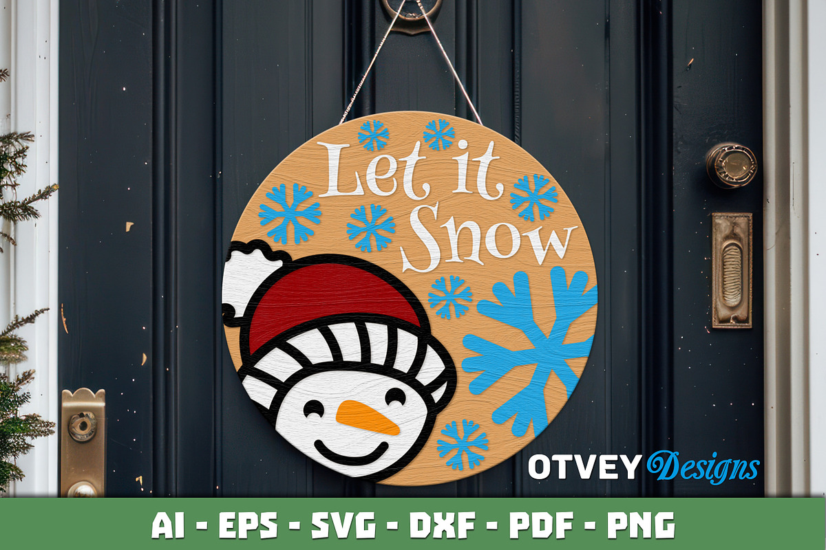 Merry Christmas Door Hanger LaserCut, a Decorative Illustration by OTVEY DESIGN (Photo 8 of 13)