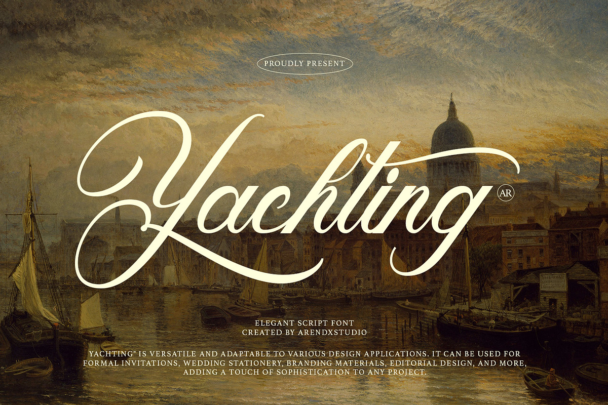 Yachting - Script Font, a Script Font by Arendxstudio (Photo 1 of 10)