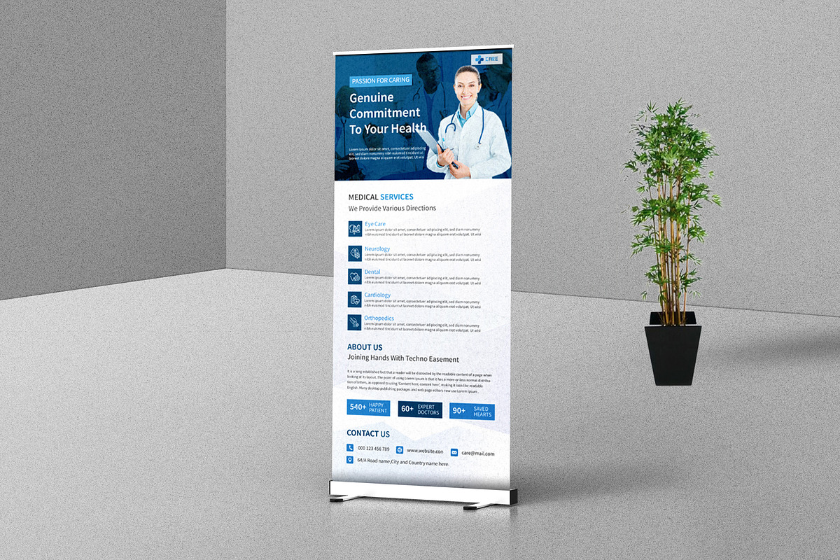 Medical Health Care Roll-Up Banner, a Flyer Template by ferdousi0791
