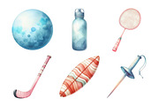 Watercolor Sport Clipart, an Illustration by Daily.Designs (Thumbnail 4 of 5)