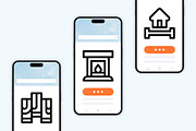50 Home Rental Icons, an Outline Icon by Side Project (Thumbnail 6 of 8)