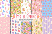 Pastel Spring Easter Bunny Pattern, a Pattern Graphic by CreativeChristiana (Thumbnail 1 of 8)