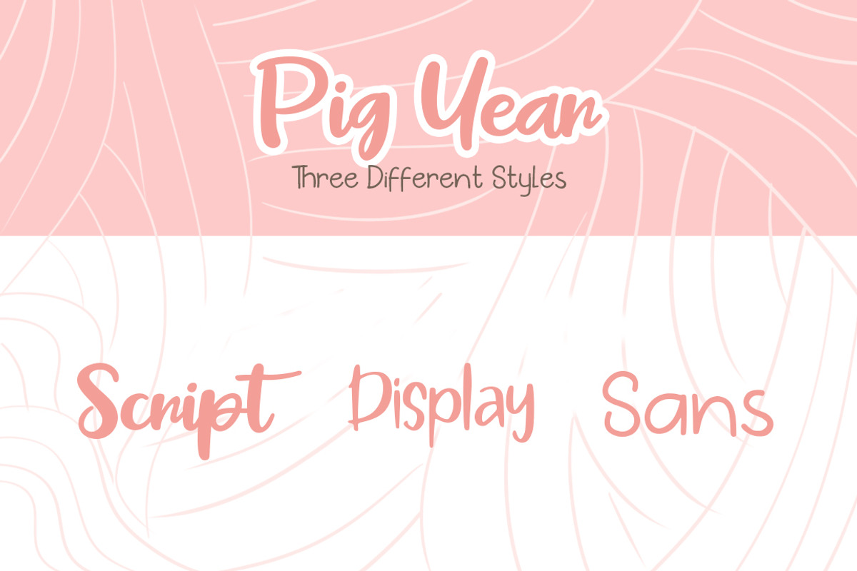 Pig Year 3 Font, a Script Font by khurasan (Photo 5 of 9)