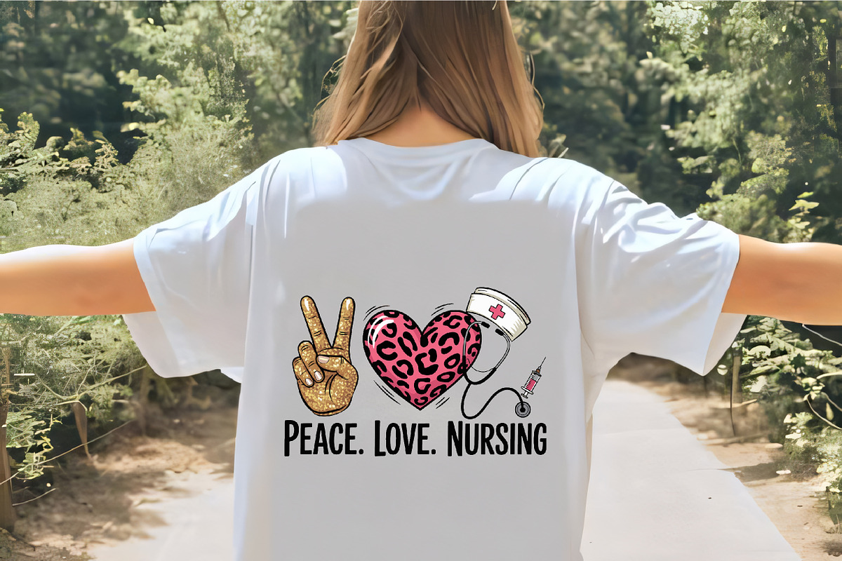 Peace love nursing leopard heart des, an Illustration by CrexoraLab (Photo 2 of 4)