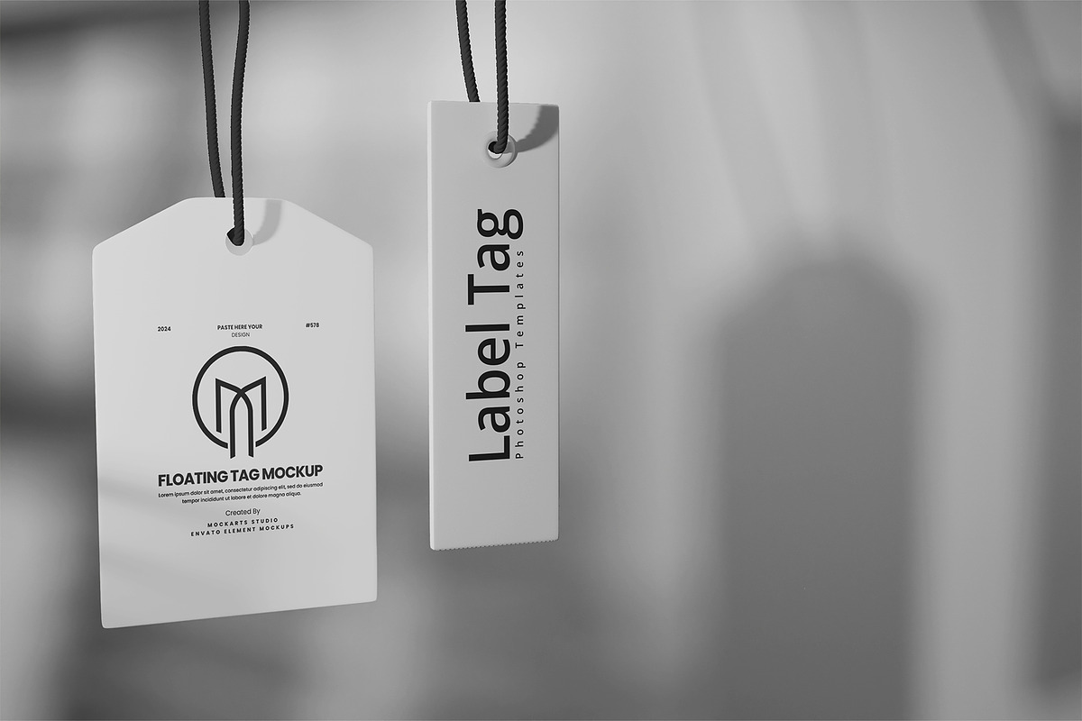 Label Tag Mockup, a Product Mockup by mockarts