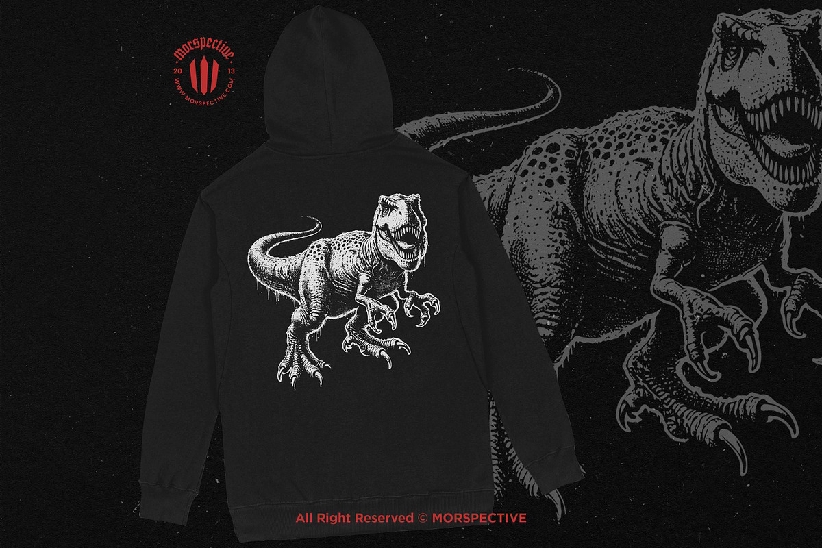 10 Bundle Dark Art T-Rex Dinosaur, an Illustration by Morspective (Photo 4 of 7)