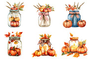 Watercolor Autumn Jar Sublimation, an Illustration by CitraGraphics (Thumbnail 3 of 6)