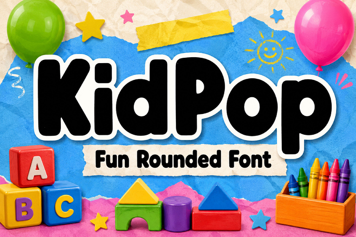 KidPop, a Slab Serif Font by Wow Magic (Photo 3 of 5)