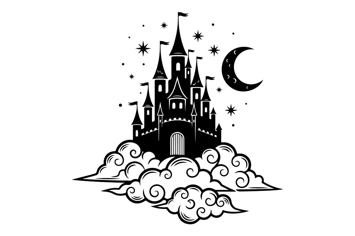 Fantasy Castle Cloud Moon Bundle, an Object Illustration by Gaye Art (Photo 7 of 30)