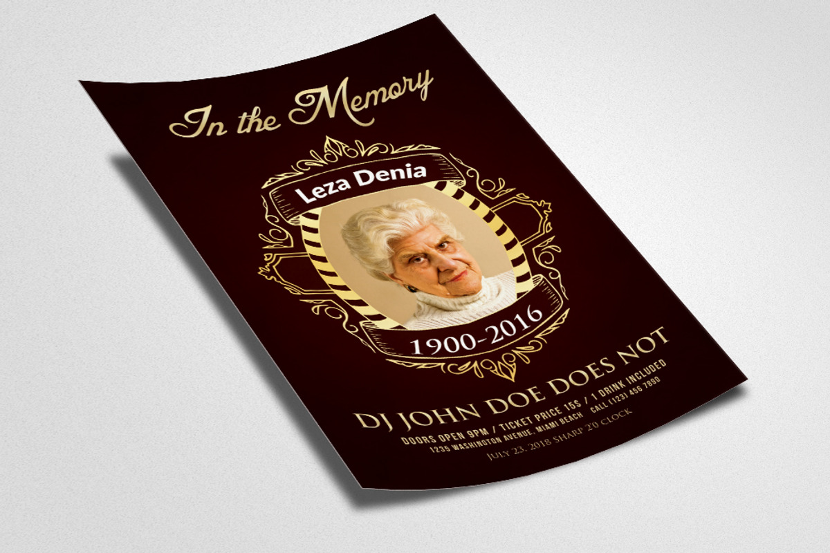 Funeral & Memorial Program Flyer, a Flyer Template by Business Flyers (Photo 2 of 3)