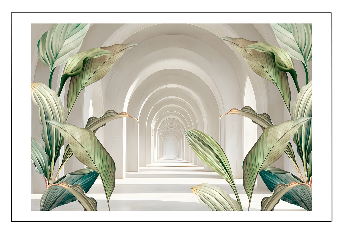 Wallpaper Design Green Leaves, an Illustration by Liubovi Samoilova SHOP (Photo 2 of 4)