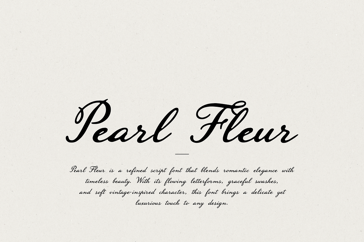 Pearl Fleur – Elegant Script Font, a Script Font by gafaroff studio (Photo 1 of 7)