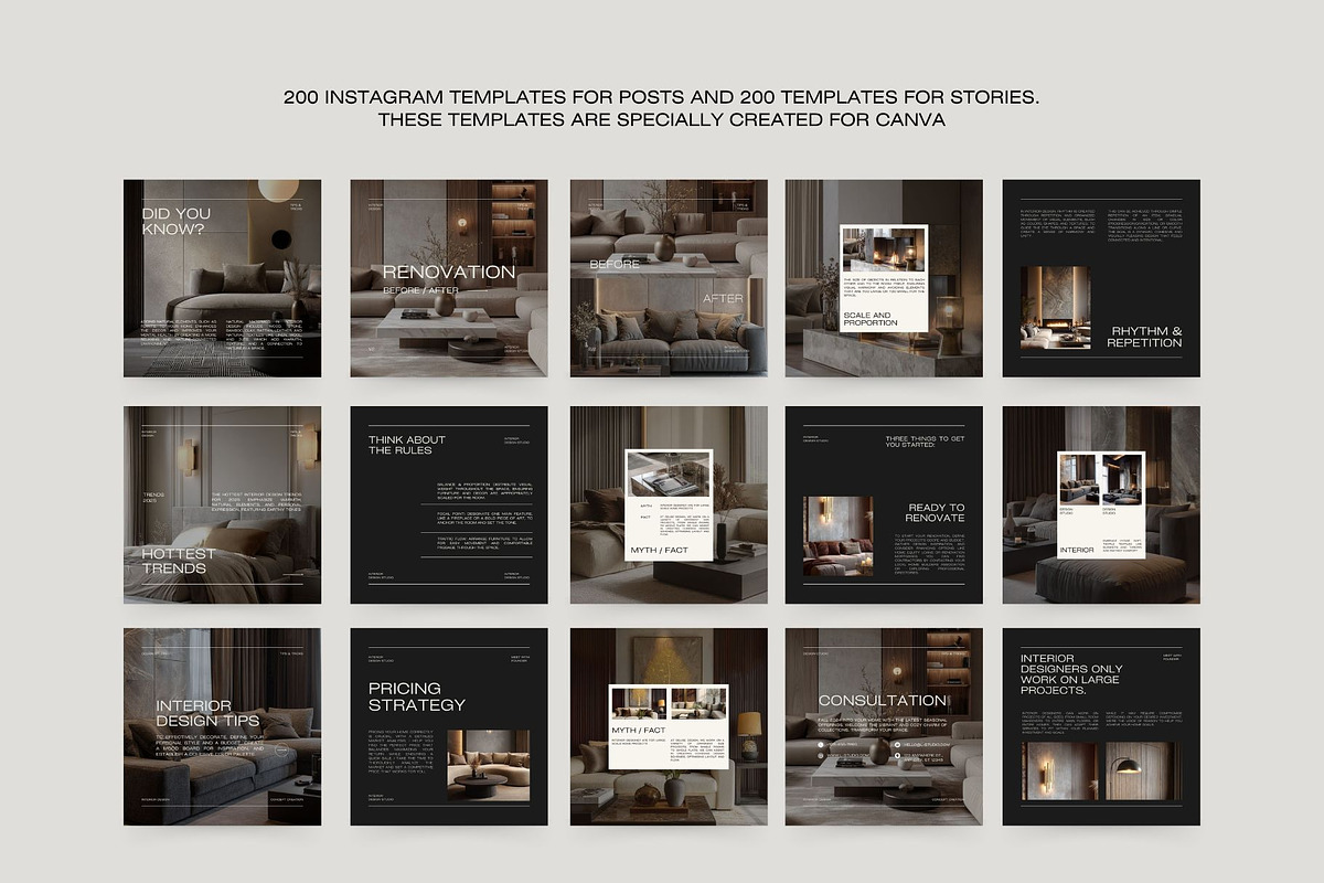 Interior Design Instagram Kit III, a Social Media Template by Instprofi | Studio Estimo (Photo 9 of 13)