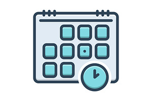 Schedule program color icon, a Duotone Icon by Creative priyanka