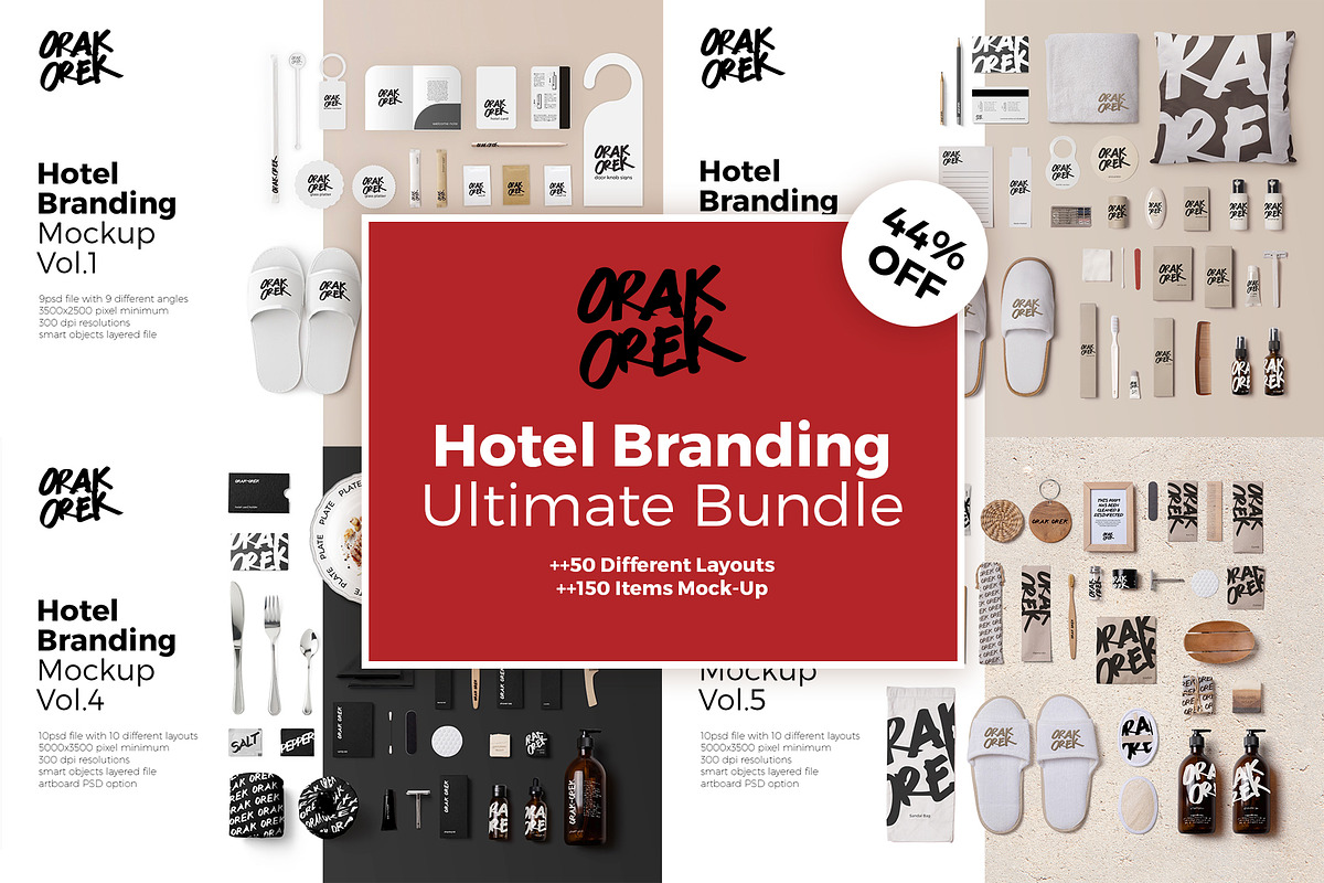 Ultimate Bundle Hotel Branding, a Packaging Mockup by Orak Orek (Photo 1 of 11)
