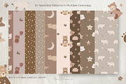 Bear World Vector Clipart & Patterns, an Animal Illustration by CpSnowy (Thumbnail 3 of 8)