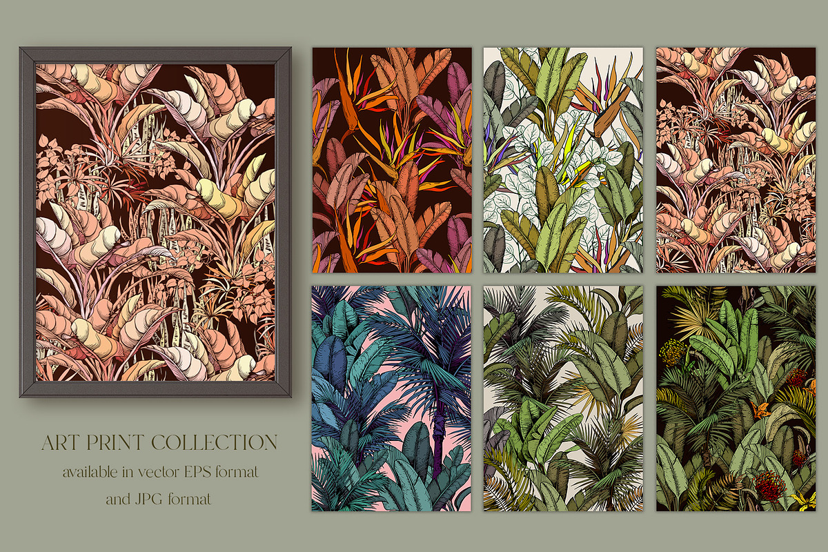 Tropical Foliage Art Prints, a Decorative Illustration by Jeanna Draw (Photo 4 of 10)