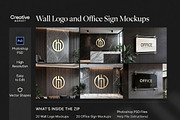 3D Wall Logo Office Branding Mockups, an Advertising Mockup by Dreamanart (Thumbnail 1 of 3)