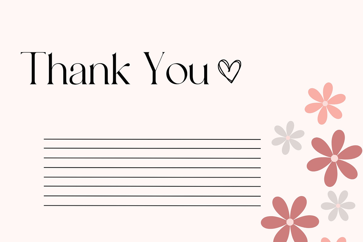 Thank You Card Templates, a Card Template by Pixels By V (Photo 2 of 5)