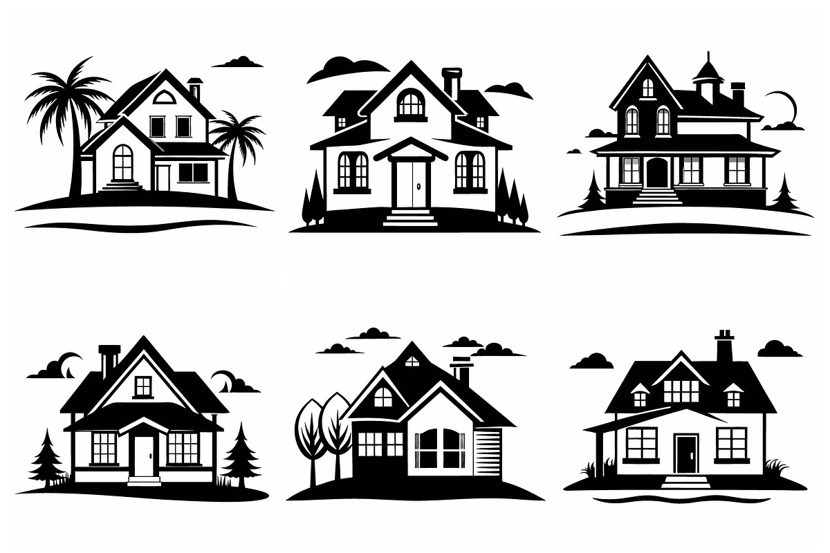House Illustrations Showcasing, an Object Graphic by Billah Hub