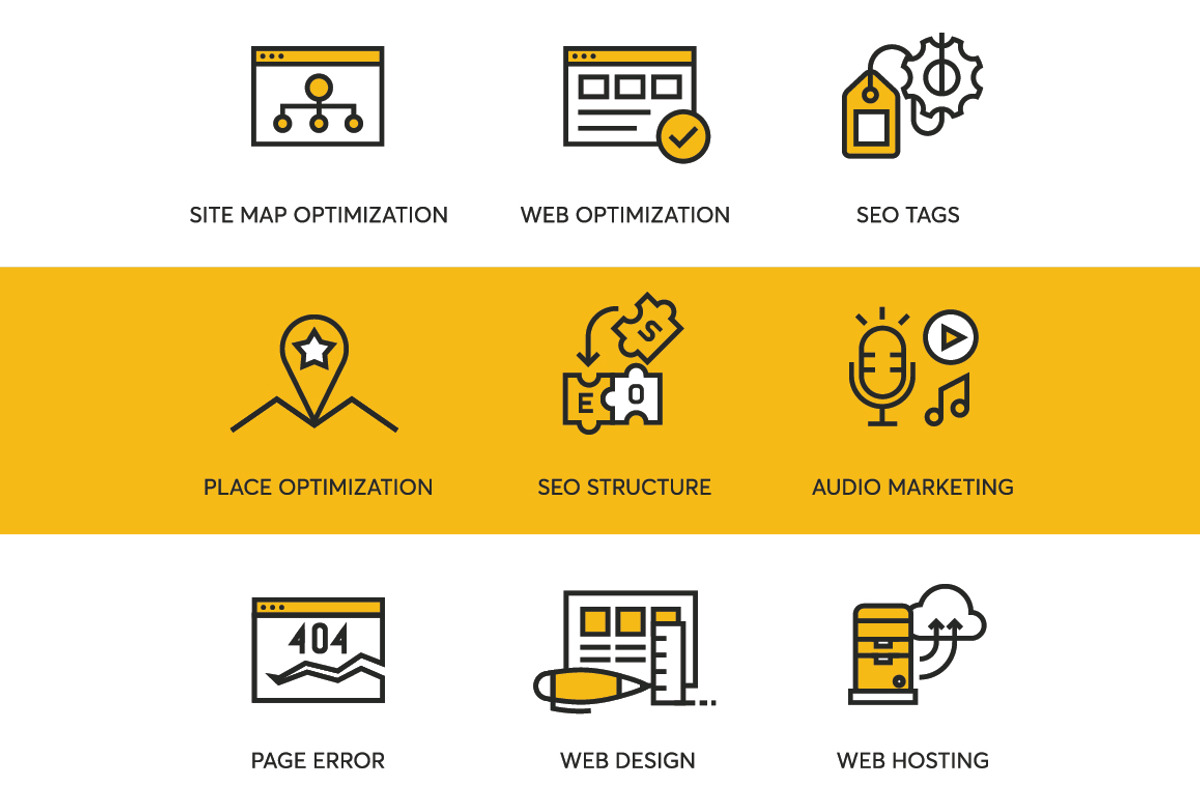 48 SEO Icons, an Outline Icon by kucingklawu (Photo 6 of 7)
