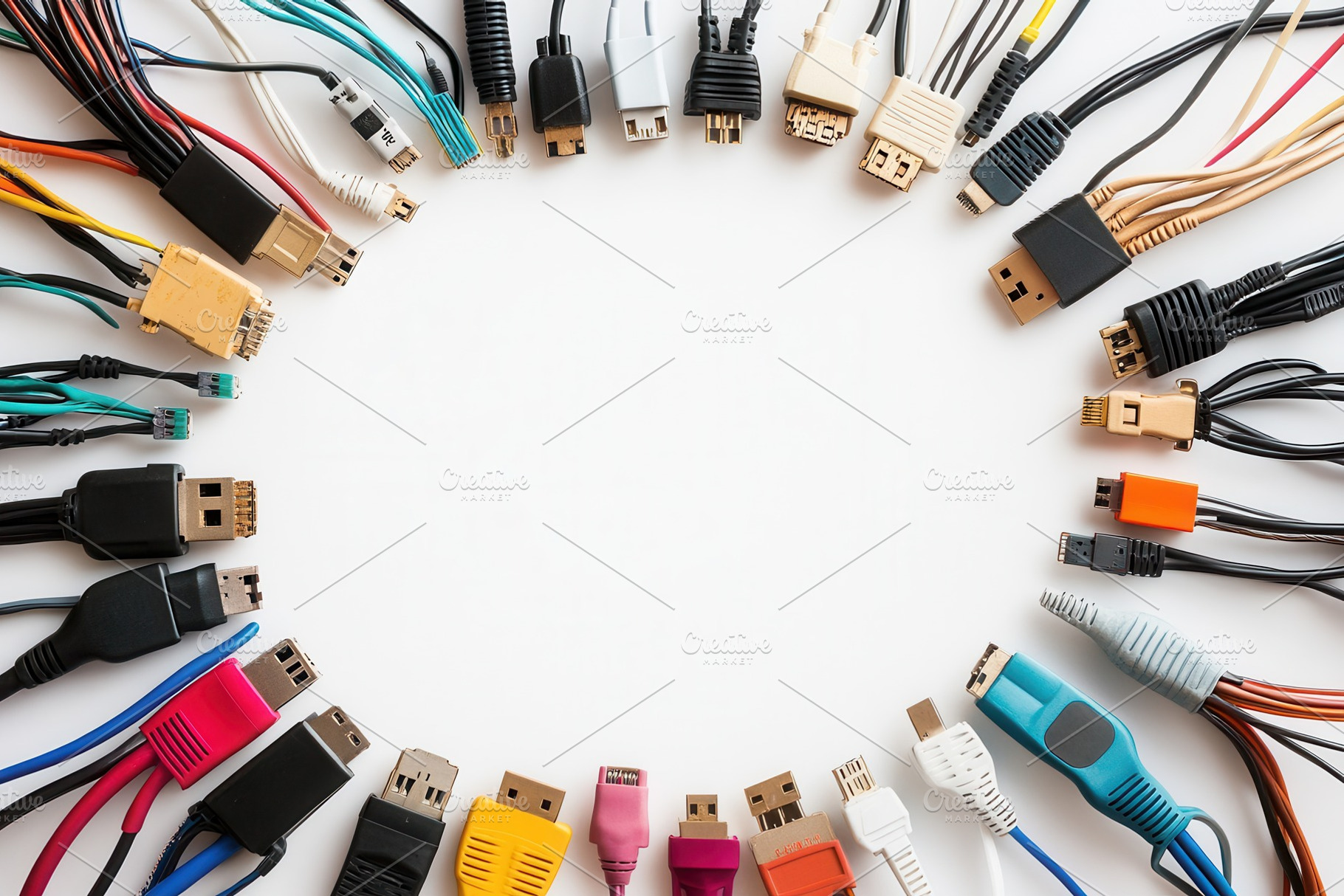 A collection of various cables, a Photo by Pavel_design