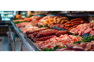 Variety of Sausages and Cold Cuts in, a Food & Drink Photo by piter.goskov