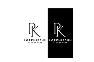 RK geomteri letter initials logo des, a Branding & Logo Template by LOGOCREATIVE