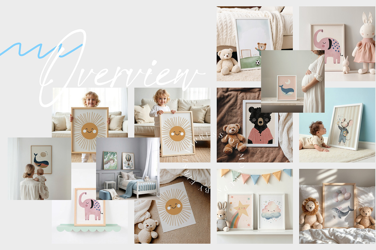 30x Nursery Frame Mockups Set, a Mockup by First Impression Mockups (Photo 7 of 9)