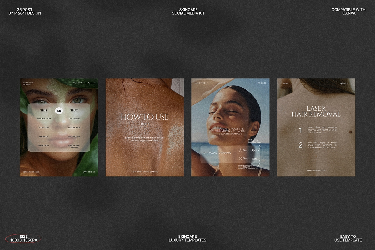 Skincare Post Templates for Canva preview 6