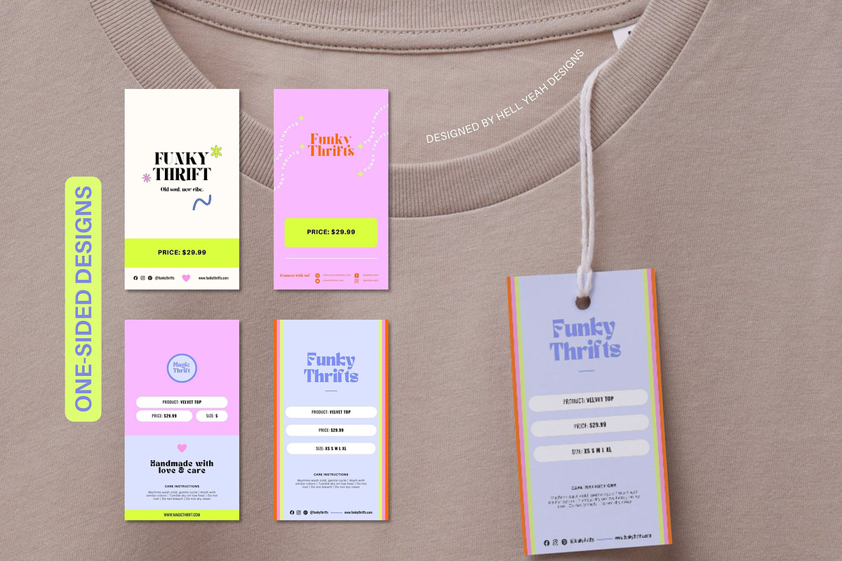 Ecommerce Hang Tag Canva Templates, a Card Template by Hell Yeah Designs (Photo 4 of 10)