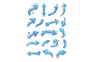 Water markers arrows cartoon vector, an Object Illustration by Valerie Bodnar