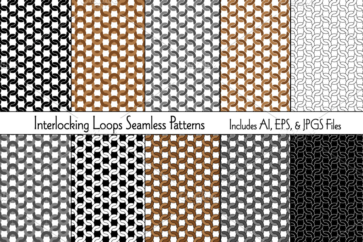 Interlocking Loops Seamless Patterns, a Pattern Graphic by Melissa Held Designs (Photo 1 of 4)