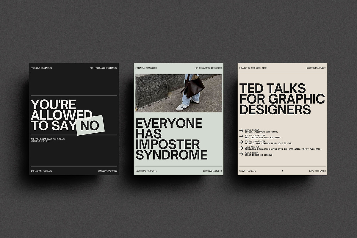 Designer Instagram Template | Canva, a Social Media Template by Moscovita Studio (Photo 2 of 12)