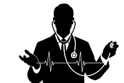 doctor and nurse silhouettes, an Illustration by Amazin_art (Thumbnail 7 of 31)